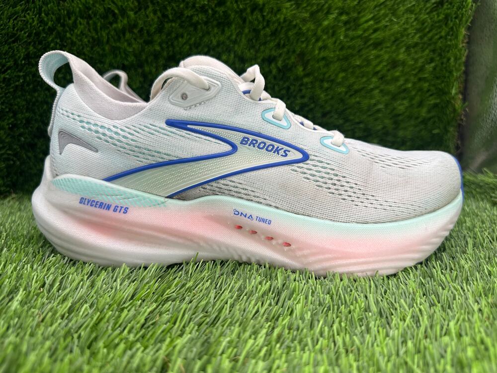 Brooks Glycerin GTS 22 1204351B110 Athletic Sneaker Women's 7.5B White Jacquard